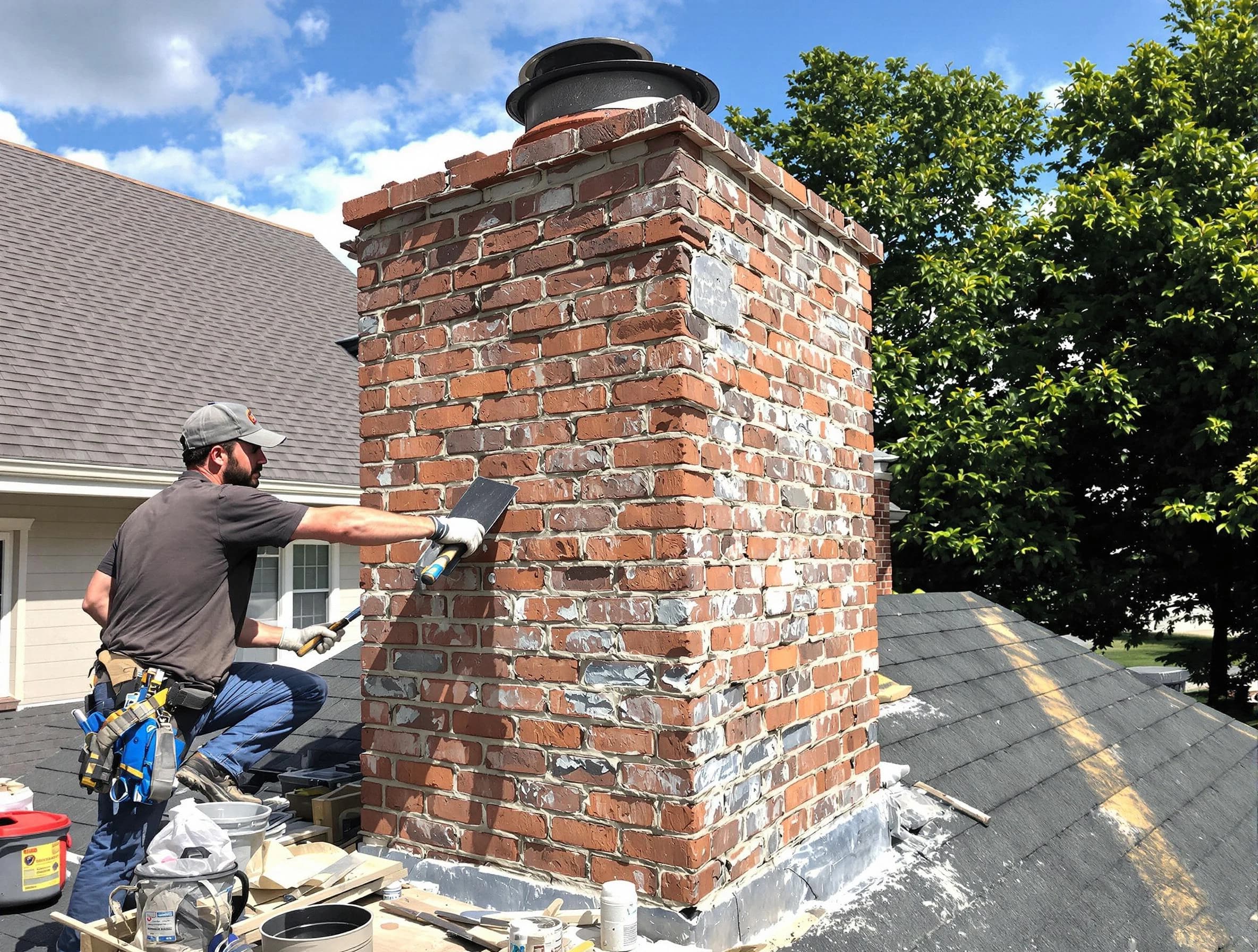 Completed chimney rebuild by Spanish Fork Chimney Sweep in Spanish Fork, UT