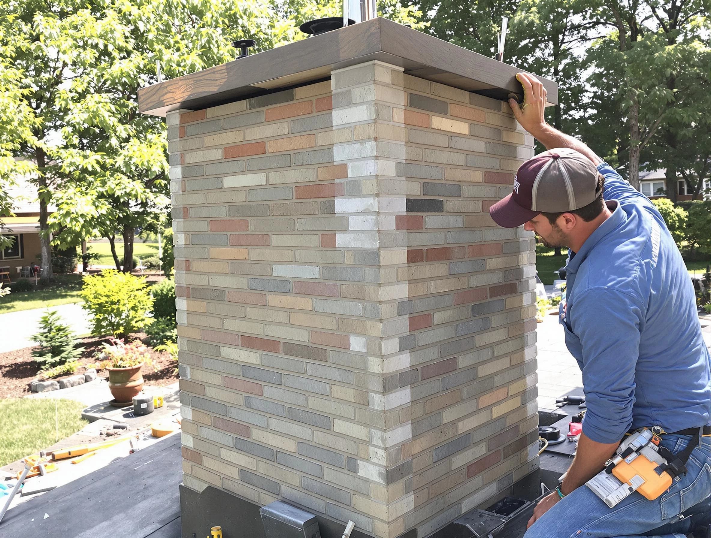 Spanish Fork Chimney Sweep completing a modern chimney remodel in Spanish Fork, UT