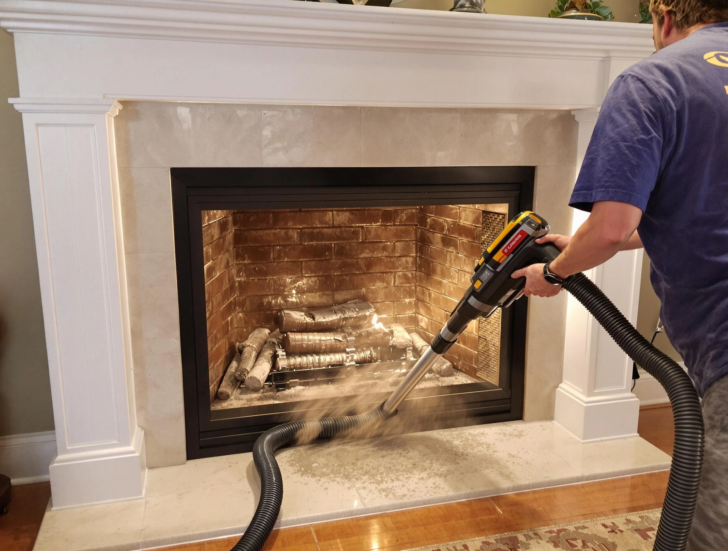 Fireplace cleaning performed by Spanish Fork Chimney Sweep in Spanish Fork, UT
