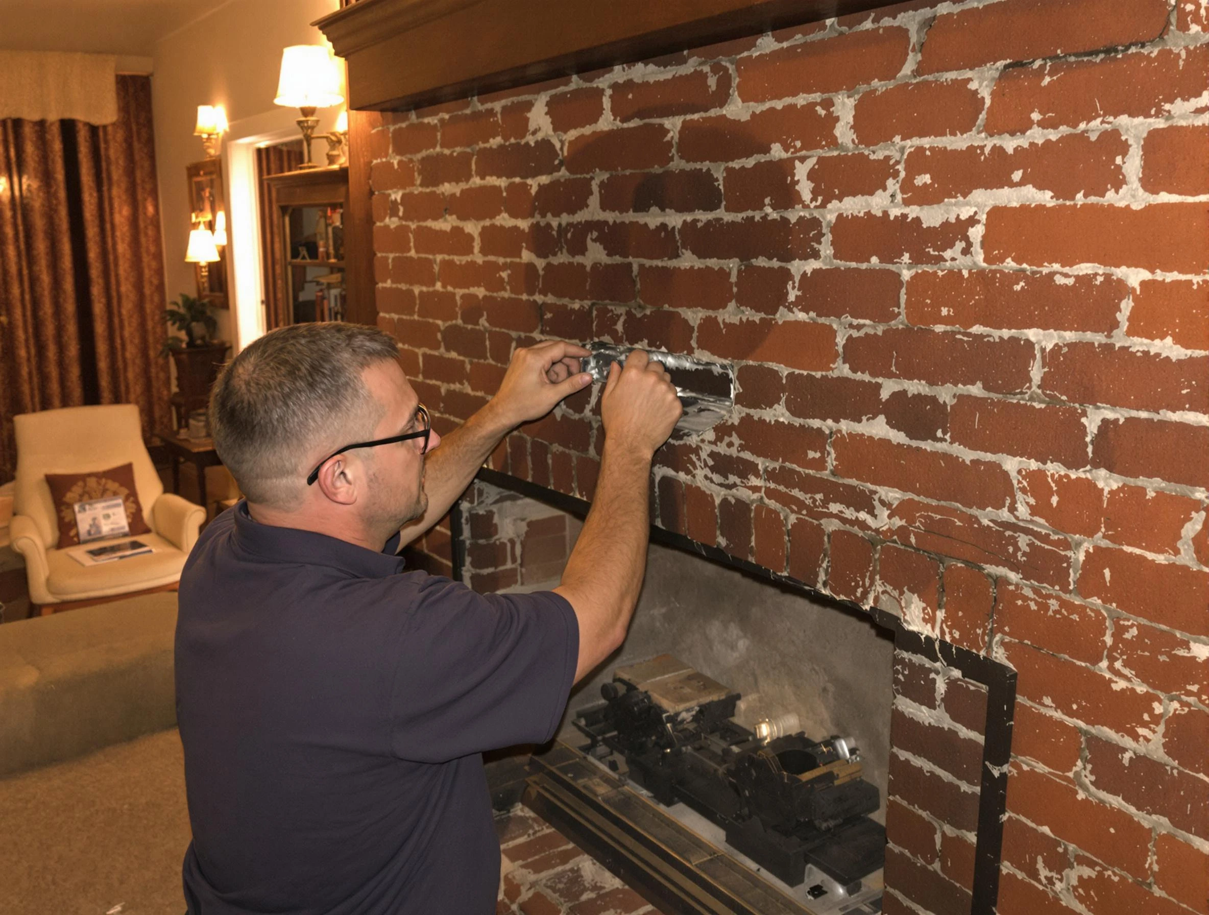 Spanish Fork Chimney Sweep expert fixing a fireplace in Spanish Fork, UT